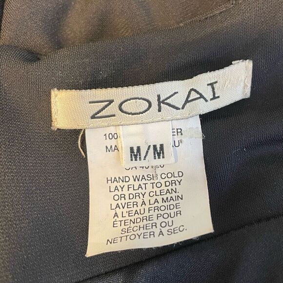 Zokai black high/low dress LBD M - Picture 8 of 9